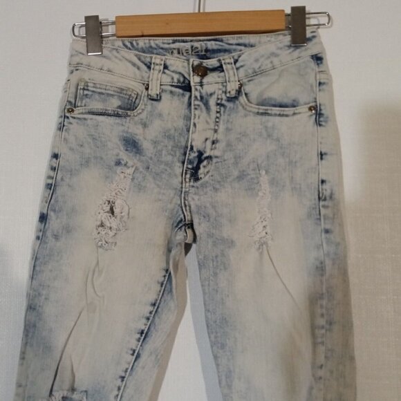 Rue 21 Jeans Mens 26/30 Distressed Stretch Denim Premium Skinny - Picture 6 of 8